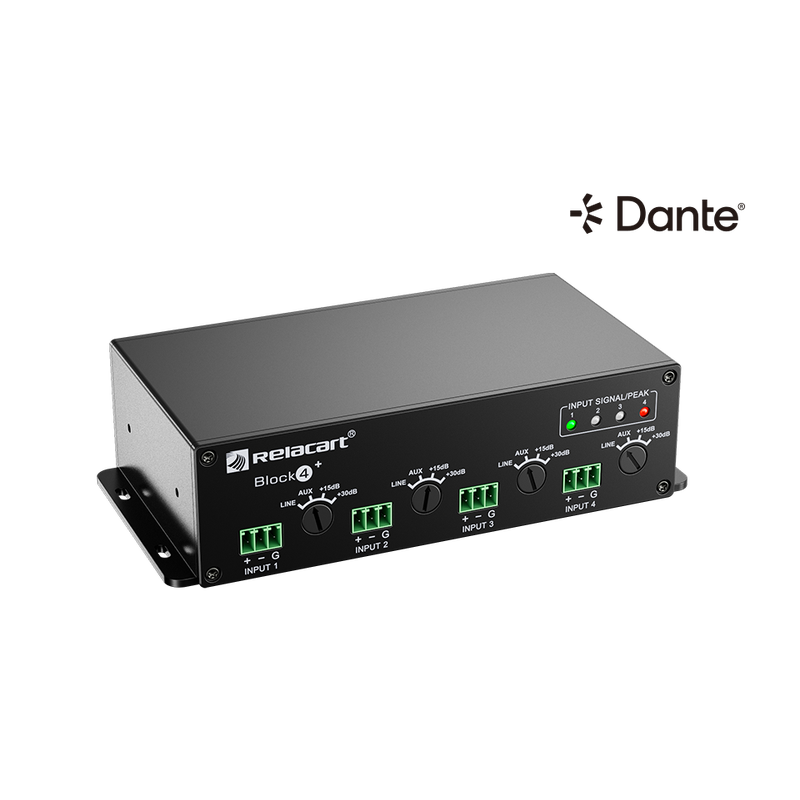 [112400] Relacart Block 4 4xI/O Dante +POE