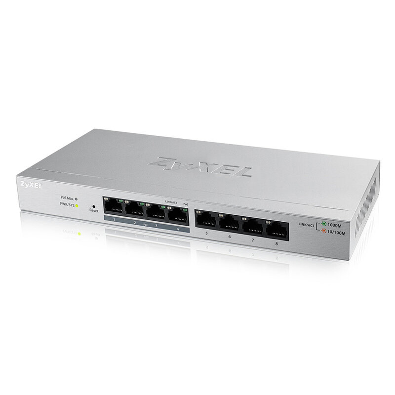 ZYXEL Managed 8-Port Gigabit PoE+ Switch