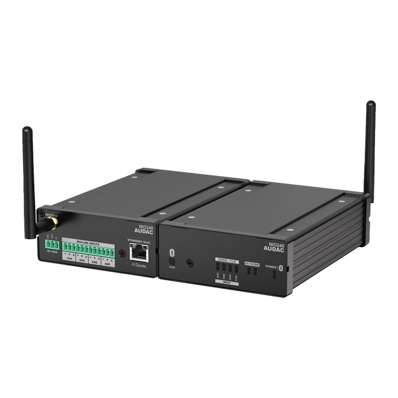 Audac NIO240 Dante™ breakout box, 4 inn