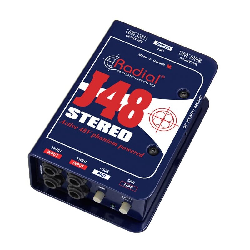 Radial J48 Stereo aktiv di boks