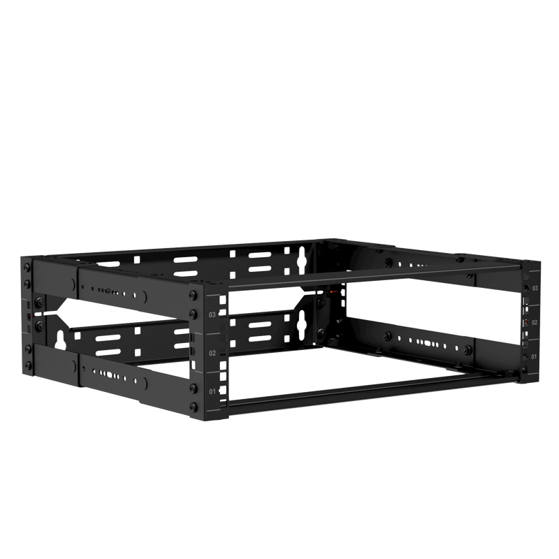 [OPR303A/B] Caymon open frame 19" Rack, for vegg
