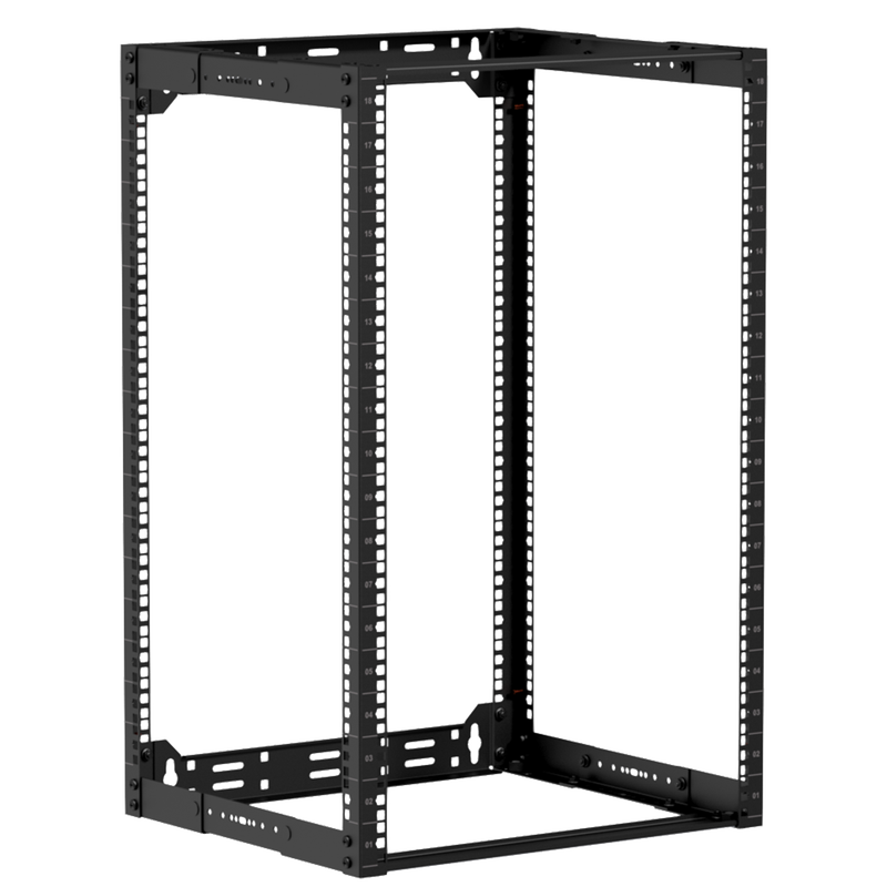 [OPR318A/B] Caymon open frame 19" Rack, for vegg