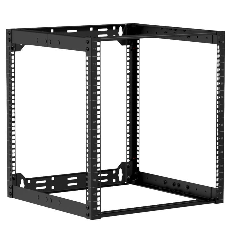 [OPR512A/B] Caymon open frame 19" Rack, for vegg