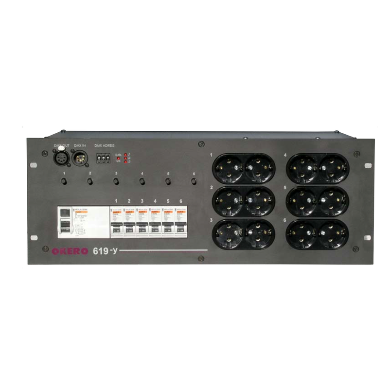 Okero 619SW Dimmer/Switch  6x13A