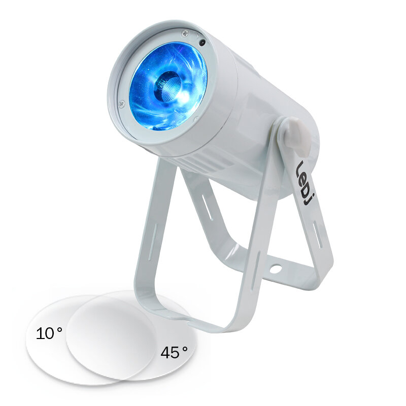 LEDJ 15W LED Pinspot RGBW, DMX Hvit