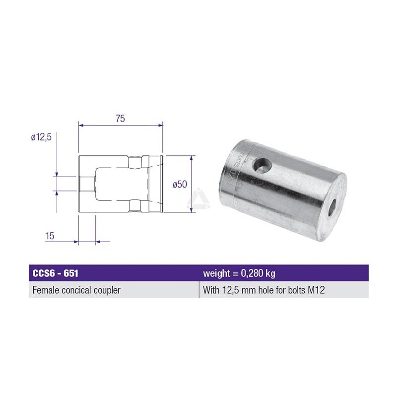 [CCS6-651] Prolyte Coupler for 600 12mm/75mm