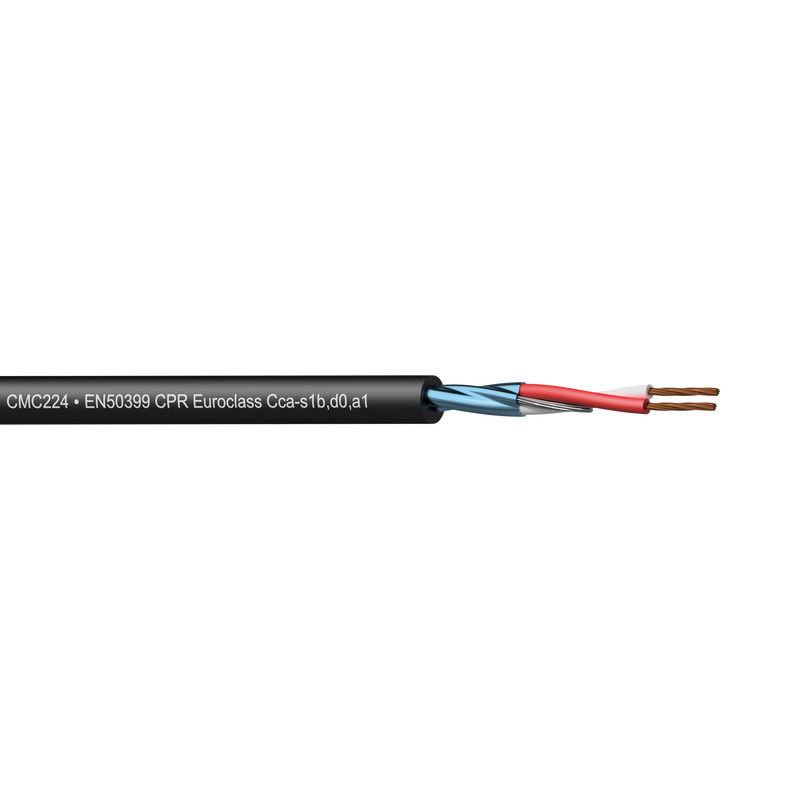 [CMC224-CCA/1] Procab CMC224/1 Mikrofonkabel svart 100m