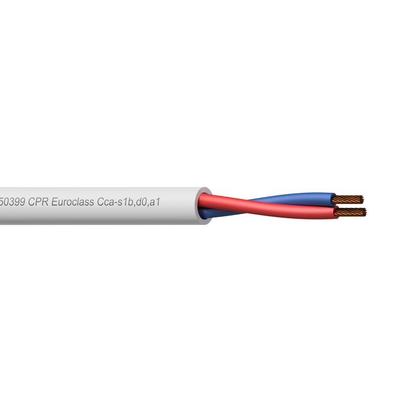 Procab CLS215W-CCA 2x1.5mm² 100M HVIT