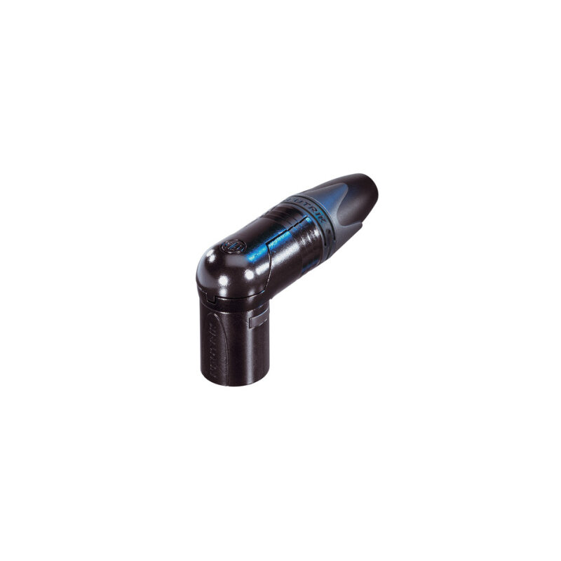 Neutrik 3 pin XLR Han Vinklet Svart