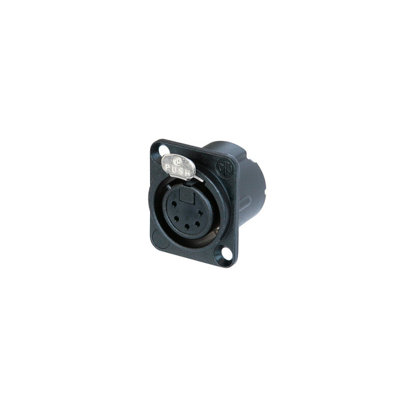 Neutrik 5 pin XLR Hun D-panel svart