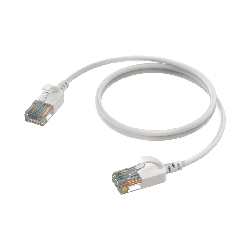 Procab CSD560, CAT6A, hvit, 0.15m