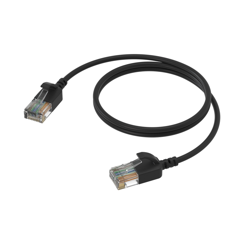 Procab CSD560, CAT6A, sort, 1m