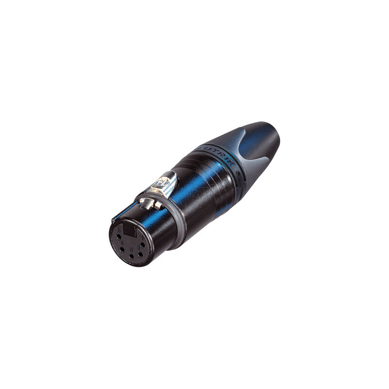 Neutrik 5 pin XLR Hun - Sort
