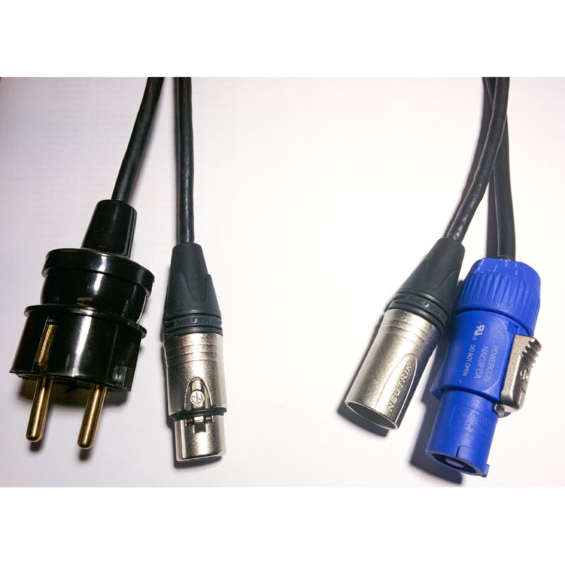 [MUL-ZFS-A-PC-SK-X3-1] FS Hybrid, Shuko+XLR - Power+XLR - 1m