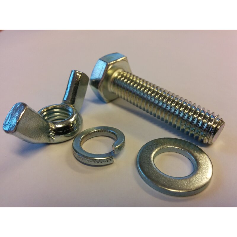 M10 x40mm Boltekit, m/vingemutter 100stk
