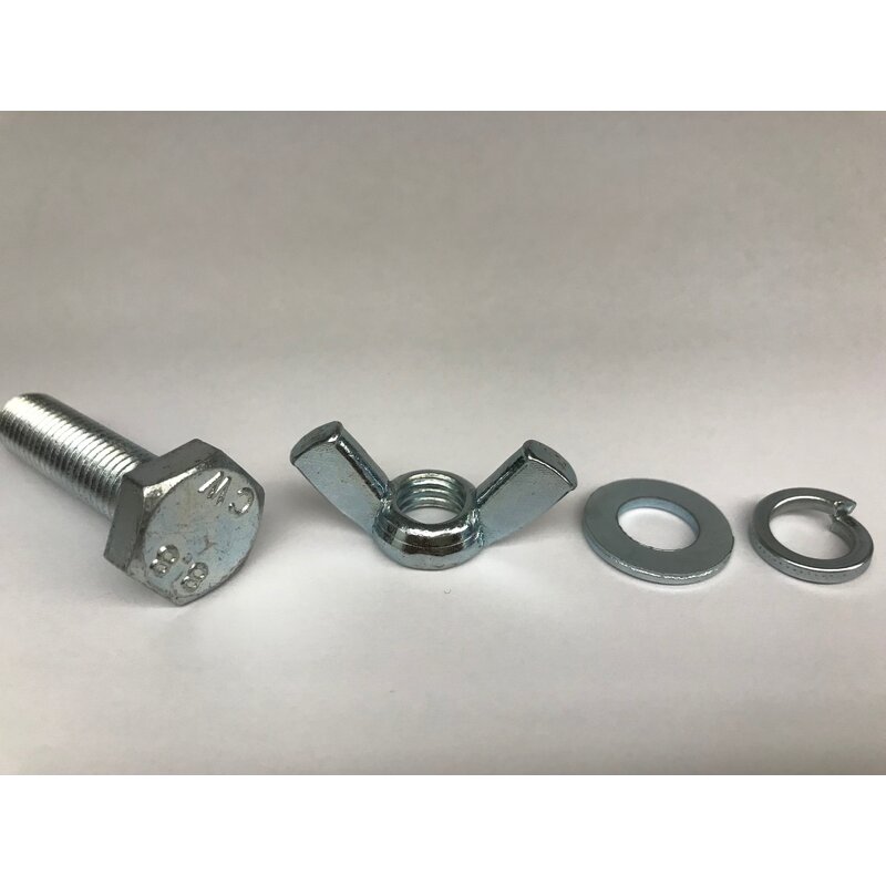 FS M10 Bolt med skive og vingemutter