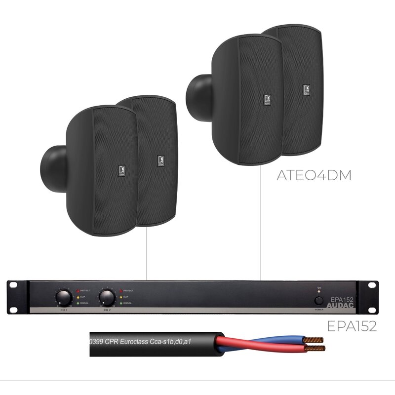Audac medium veggmont pakke