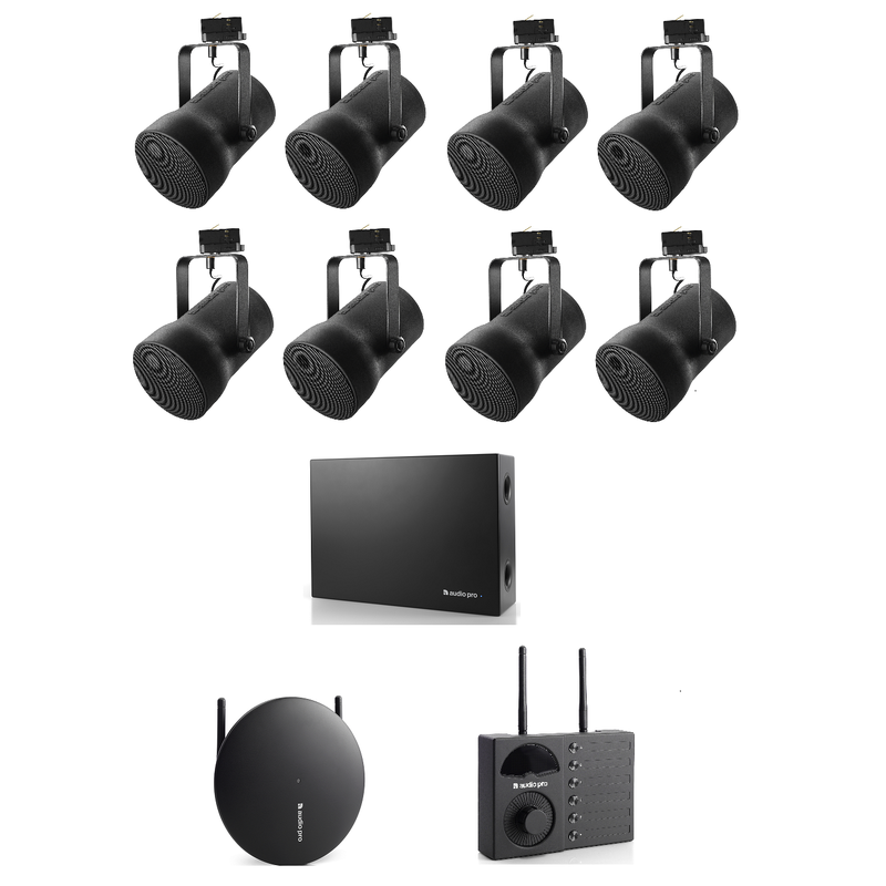 Audiopro 100kvm pakke SORT M/SUB